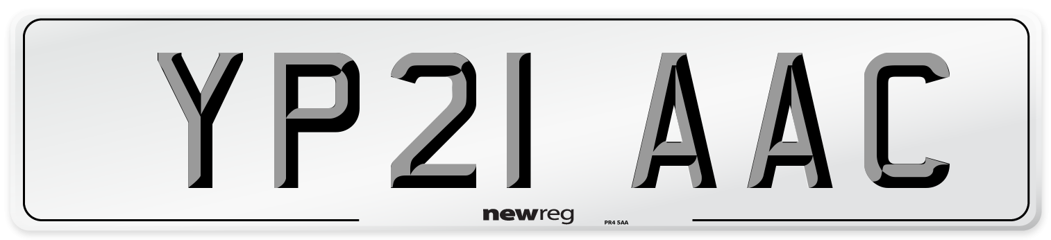 YP21 AAC Number Plate from New Reg